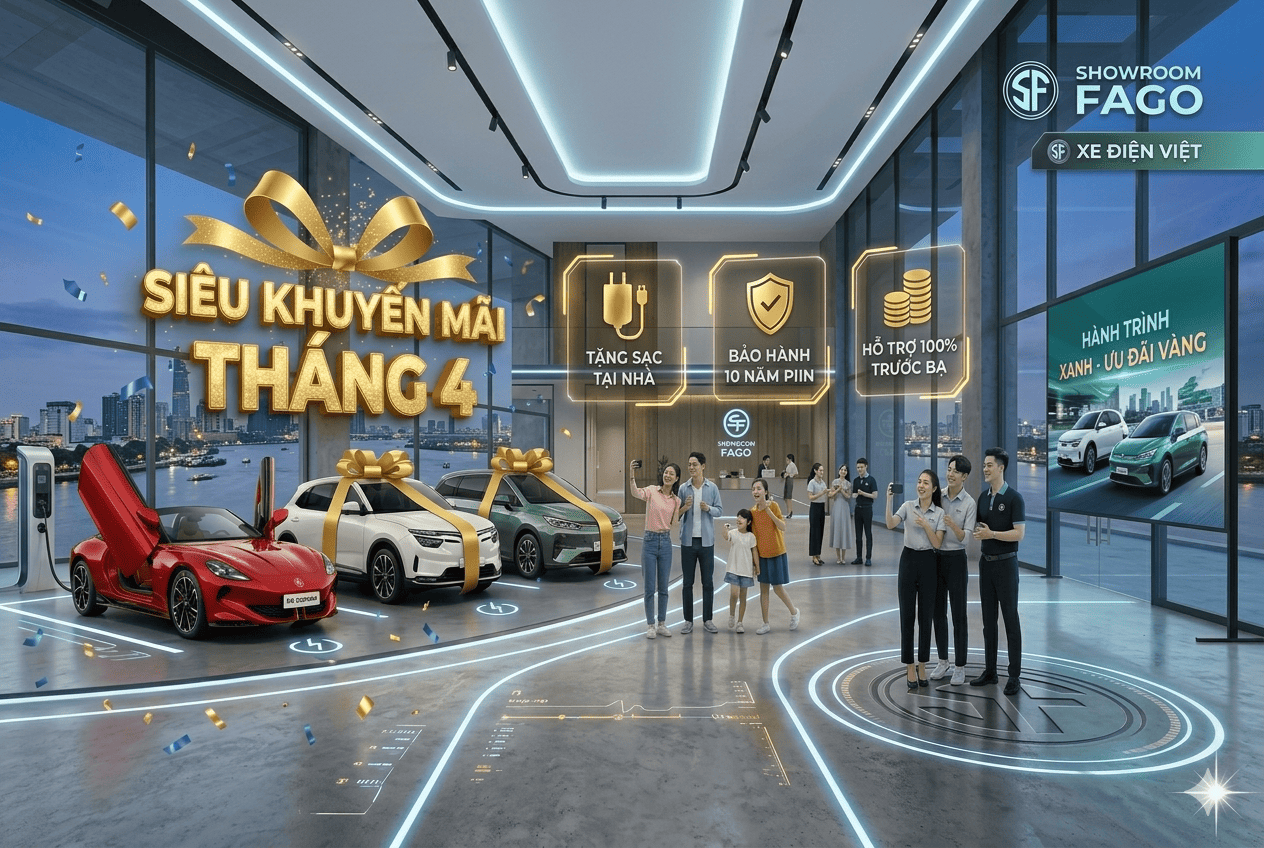 ĐÓN SÓNG DI CHUYỂN XANH: SIÊU ƯU ĐÃI THÁNG 4 TẠI SHOWROOM FAGO